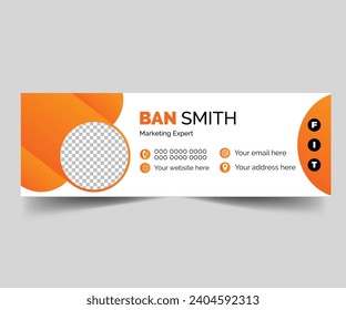 Email signature template and personal social media cover design