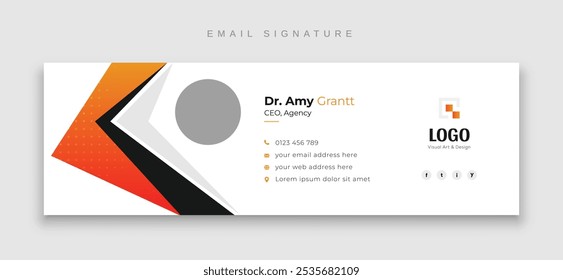 Email signature template or Personal social media cover design template
