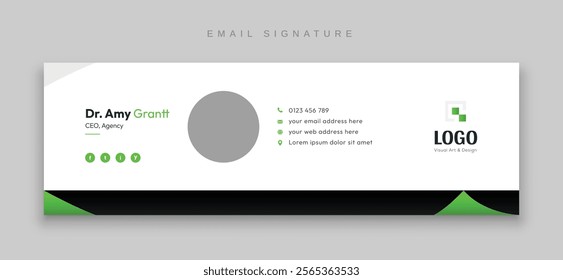 Email signature template or Personal social media cover design template