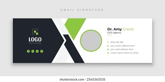 Email signature template or Personal social media cover design template