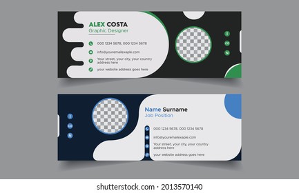Diseño de conjunto de plantillas de firmas de correo electrónico 