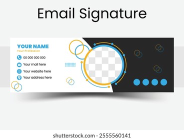  Email signature template set and email footer or social media cover design