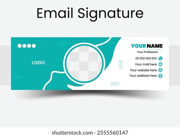  Email signature template set and email footer or social media cover design