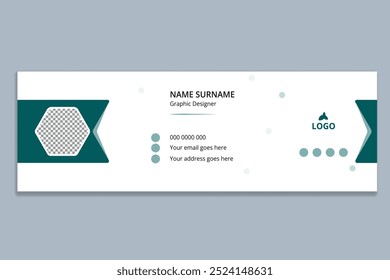 email signature template set, modern and email footer or social media cover design Modern business template design or personal email footer template
