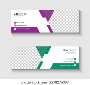 Email signature template,  Social media  cover design template, Email footer template design
