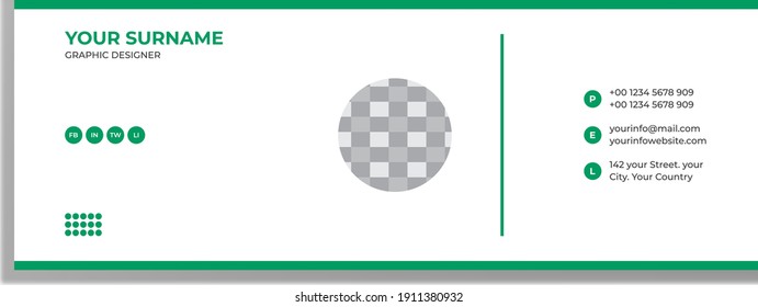 Email Signature Template Vector Design.