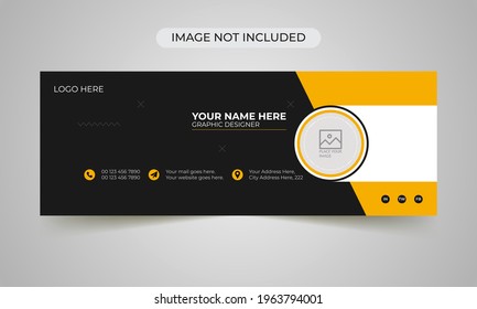 Email Signature Template vector design with a standard size.