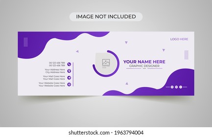 Email Signature Template vector design with a standard size.