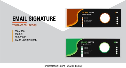 Email Signature Template Vector Design