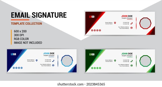 Email Signature Template Vector Design