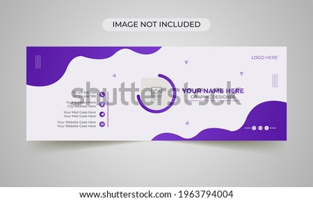 Email Signature Template vector design with a standard size.