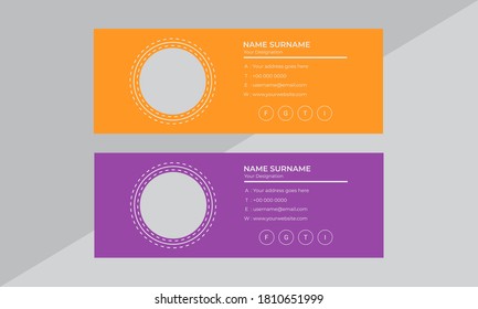Email Signature Vector Design Template