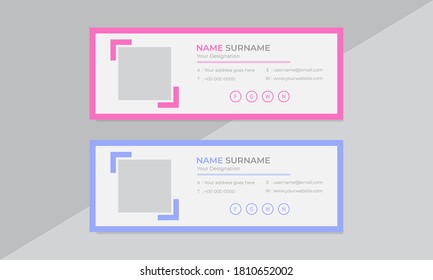 Plantilla de diseño de vectores de firmas de correo electrónico