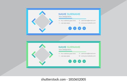 Plantilla de diseño de vectores de firmas de correo electrónico