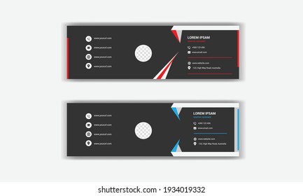 Plantilla de diseño de vector de firma de correo electrónico.