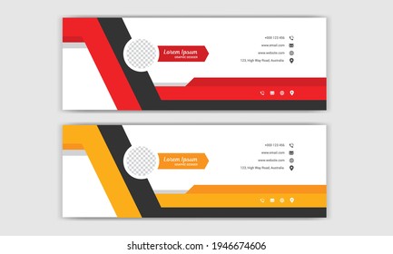 E-Mail-Signatur, Vektordesign-Vorlage.