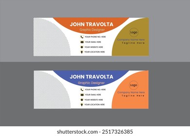 Modelo de design de vetor de assinatura de email.