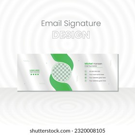 Email signature vector template design for healthcare company or doctor personal use, modern and unique design, easy to use and editable vector template
