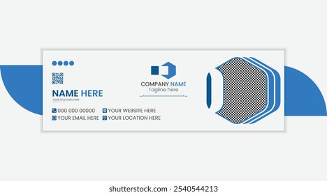 Email signatures, email footer template set, email signature and email footer or social media cover design template