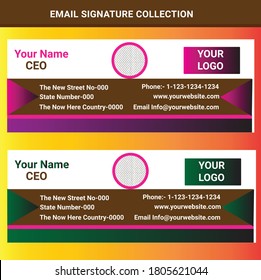 Email Signatures Template Design Customize Size.