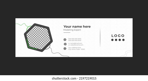 E-Mail-Signaturen Vorlage Vektordesign. Professionelle E-Mail Signature Vorlage Modernes, Business und Minimales Layout.