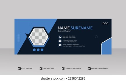 Email Signatures Template Vector Design Professional Personal Cover  Modern and Minimal Layout Design