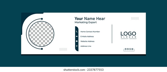 Email Signatures Template Vector Design Professional Modern and Minimal Layout. Corporate for all business with white background, unique vector