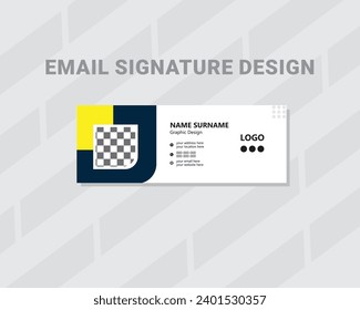  Email Signatures Template Vector Design. Professional Email Signature Template Modern and Minimal Layout.