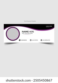  Email Signatures Template Vector Design. Professional Email Signature Modern Layout Template  