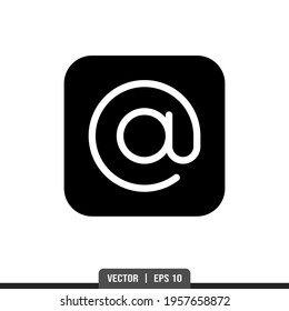 Email Silhouette icon vector, illustration logo template in trendy style. Suitable for many purposes.