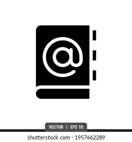 Email Silhouette icon vector, illustration logo template in trendy style. Suitable for many purposes.