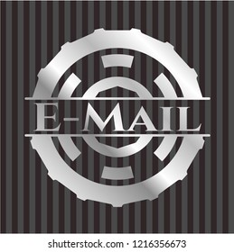 Email silver emblem or badge