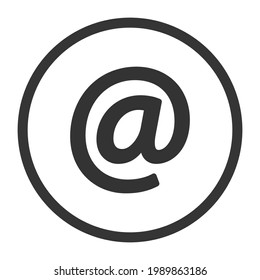 Email simple flat icon, mail support symbol. Write us concept. Vector illustration EPS10