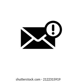 Email simple flat icon vector illustration. Email alert icon