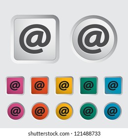 Email single icon. Vector illustration.