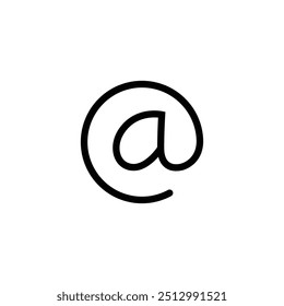 At Email Social Media Icon Set - Tools, Buttons, and Utility Symbols