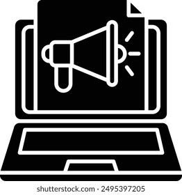 Email solid glyph vector illustration