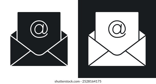 Email solid vector icon pack
