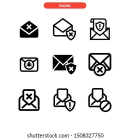 email spam icon isolated sign symbol vector illustration - Collection of high quality black style vector icons
