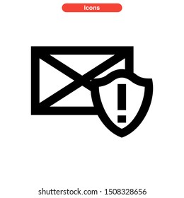 email spam icon isolated sign symbol vector illustration - high quality black style vector icons
