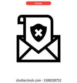 email spam icon isolated sign symbol vector illustration - high quality black style vector icons
