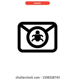 email spam icon isolated sign symbol vector illustration - high quality black style vector icons
