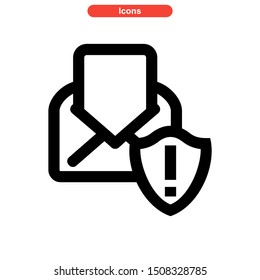 email spam icon isolated sign symbol vector illustration - high quality black style vector icons
