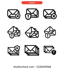 email spam icon isolated sign symbol vector illustration - Collection of high quality black style vector icons
