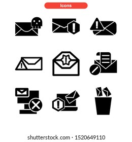 email spam icon isolated sign symbol vector illustration - Collection of high quality black style vector icons
