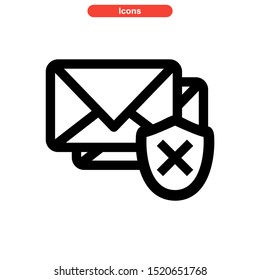 email spam icon isolated sign symbol vector illustration - high quality black style vector icons
