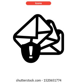 email spam icon isolated sign symbol vector illustration - high quality black style vector icons
