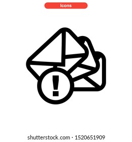 email spam icon isolated sign symbol vector illustration - high quality black style vector icons
