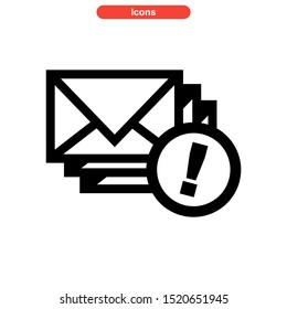 email spam icon isolated sign symbol vector illustration - high quality black style vector icons

