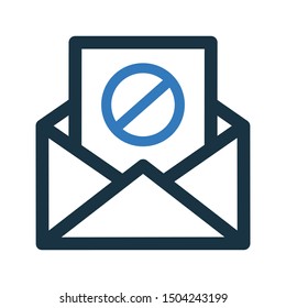 Email Spamming Icon, Spam Mailing, Wrong E-mail Address
